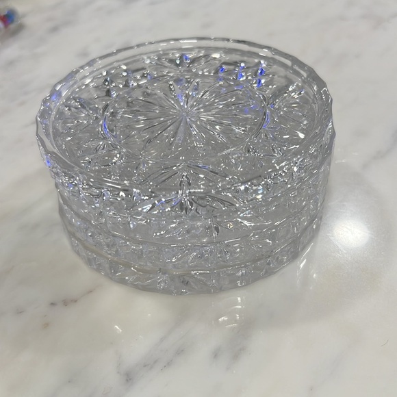 Godinger Dublin set of 4 glass coasters - Picture 2 of 4